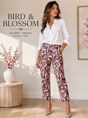 Desigual Wyoming Pant Size 38 Birds in Cherry Tree